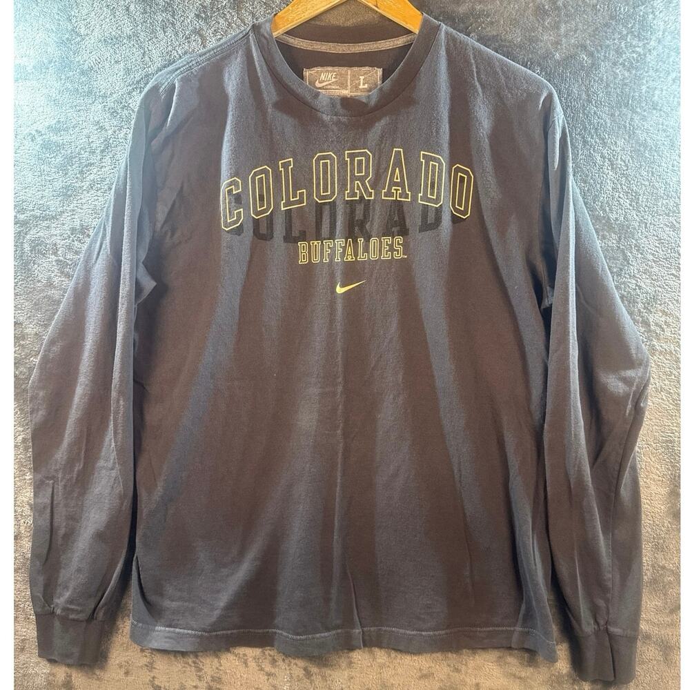 VTG Y2K 06 Nike Colorado Buffaloes Center Swoosh Long Sleeve T Shirt Men’s Large
